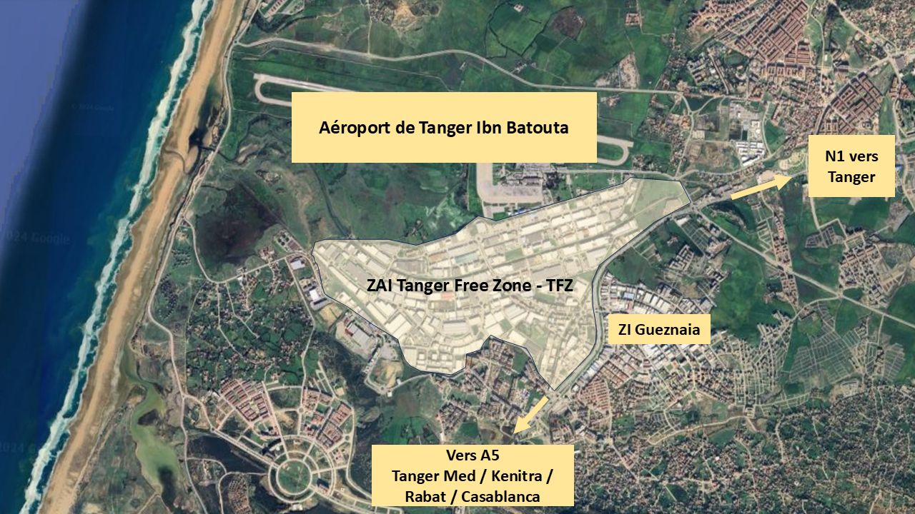 Zone d'activités industrielles Tanger Free Zone TFZ ZAI